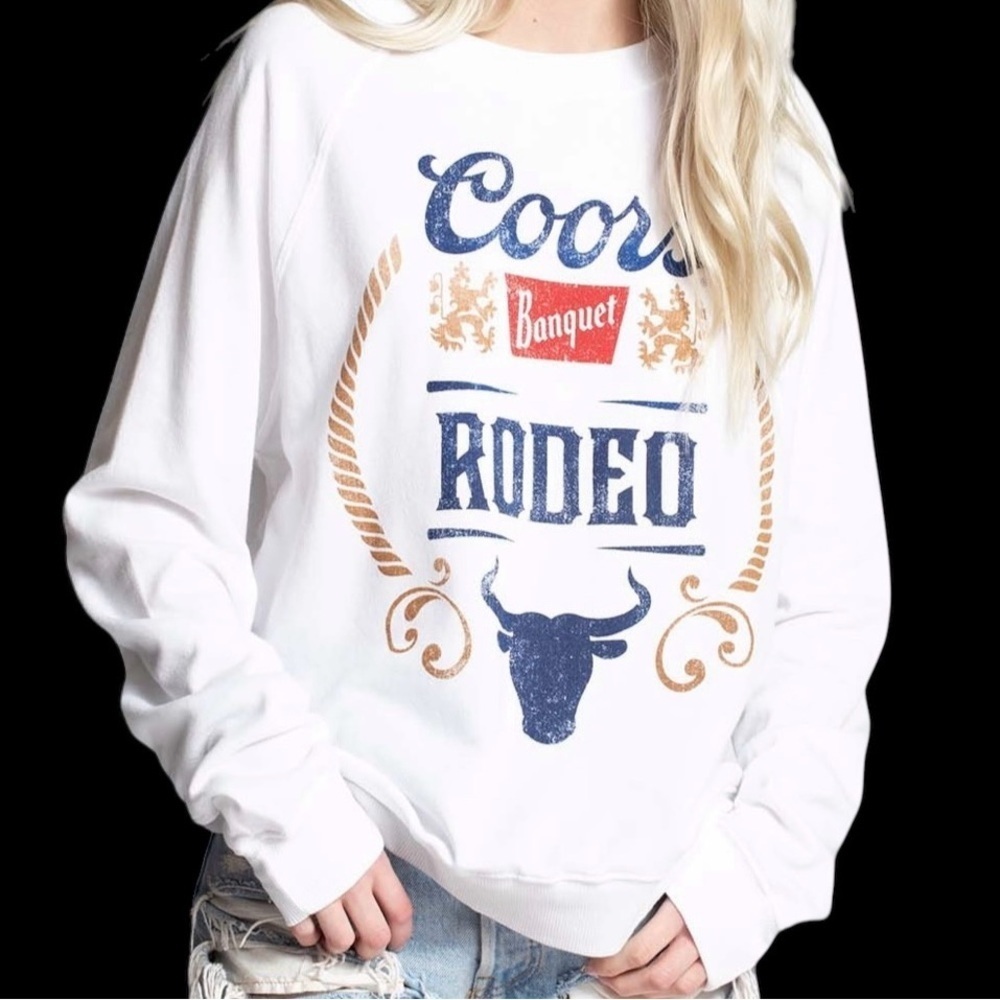 COORS BANQUET RODEO by ODD PEOPLE Long Sleeve T-Shirt Size XS Fits Like XL